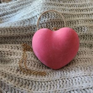 Gorgeous Vintage Heart velvet purse